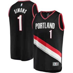 Gorgeous Anfernee Simons Portland Trail Blazers Youth Fast Break Player Jersey Icon Edition Black