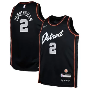 Gorgeous Cade Cunningham Detroit Pistons Nike Youth Swingman Replica Jersey City Edition Black