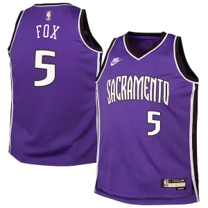 Gorgeous De'Aaron Fox Sacramento Kings Nike Youth 2024/25 Swingman Jersey Purple Classic Edition