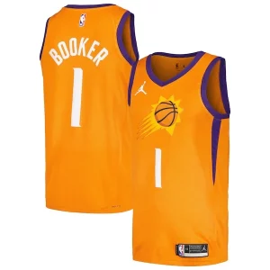 Gorgeous Devin Booker Phoenix Suns Jordan Brand Swingman Player Jersey Statement Edition Orange