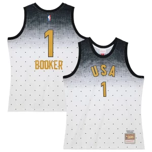Gorgeous Devin Booker Team USA 2016 Hardwood Classics Rising Stars Swingman Jersey White