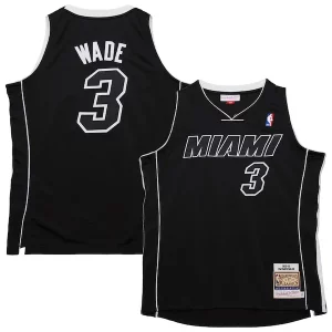 Gorgeous Dwyane Wade Miami Heat 2011/12 Hardwood Classics Authentic Jersey Black