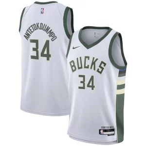 Gorgeous Giannis Antetokounmpo Milwaukee Bucks Nike Youth Swingman Jersey Association Edition White