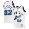 Gorgeous Karl Malone Utah Jazz 1996/97 Hardwood Classics Swingman Jersey White
