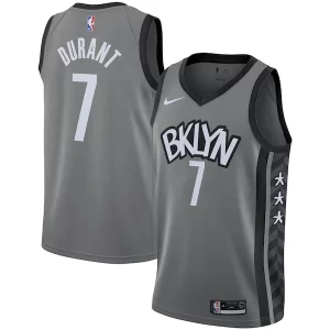 Gorgeous Kevin Durant Brooklyn Nets Nike 2019/2020 Swingman Jersey Statement Edition Gray