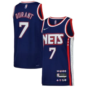 Gorgeous Kevin Durant Brooklyn Nets Nike Swingman Player Jersey City Edition Blue/Gray