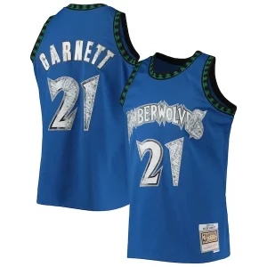 Gorgeous Kevin Garnett Minnesota Timberwolves 2003/04 Hardwood Classics NBA 75th Anniversary Diamond Swingman Jersey Blue