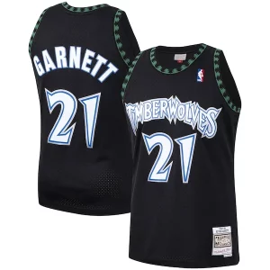 Gorgeous Kevin Garnett Minnesota Timberwolves Hardwood Classics Swingman Jersey Black/White