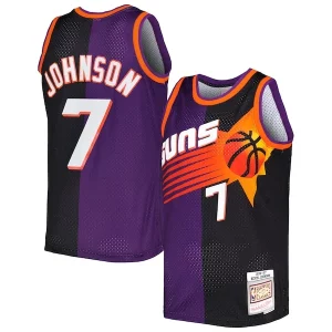 Gorgeous Kevin Johnson Phoenix Suns Hardwood Classics 1996/97 Split Swingman Jersey Purple/Black