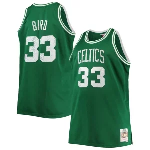 Gorgeous Larry Bird Boston Celtics Big & Tall 1985/86 NBA 75th Anniversary Diamond Swingman Jersey Kelly Green