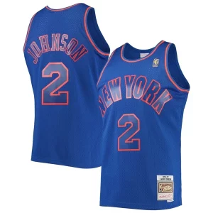 Gorgeous Larry Johnson New York Knicks 1996/97 Hardwood Classics Swingman Jersey Blue