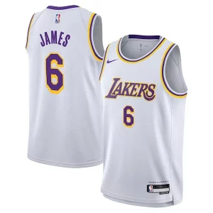 Gorgeous LeBron James Los Angeles Lakers Nike Youth Swingman Jersey Association Edition White