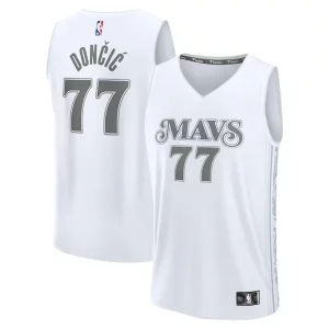 Gorgeous Luka Dončić Dallas Mavericks Youth 2024/25 Fast Break Player Jersey City Edition White