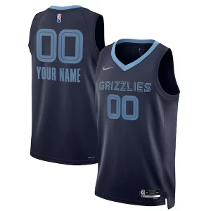 Gorgeous Memphis Grizzlies Nike 2021/22 Diamond Swingman Custom Jersey Icon Edition Navy