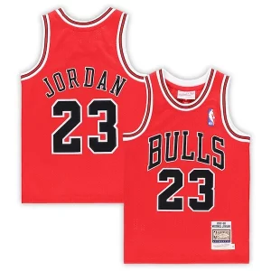 Gorgeous Michael Jordan Chicago Bulls Preschool 1997/98 Hardwood Classics Authentic Jersey Red/Black/White