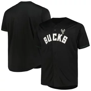 Gorgeous Milwaukee Bucks Profile Big & Tall Pop Jersey Black