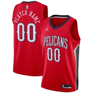 Gorgeous New Orleans Pelicans Jordan Brand Swingman Custom Jersey Statement Edition Red