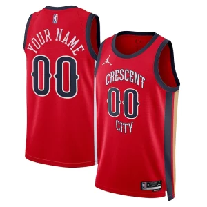 Gorgeous New Orleans Pelicans Jordan Brand Unisex Swingman Custom Jersey Red Statement Edition