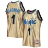 Gorgeous Penny Hardaway Orlando Magic 75th Anniversary 1993/94 Hardwood Classics Swingman Jersey Gold