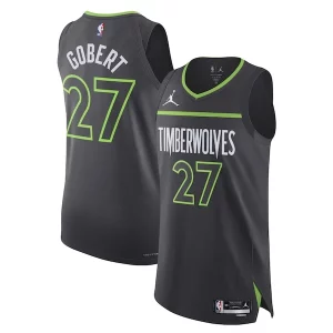 Gorgeous Rudy Gobert Minnesota Timberwolves Jordan Brand Authentic Player Jersey Statement Edition Anthracite