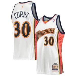 Gorgeous Stephen Curry Golden State Warriors 2009/10 Hardwood Classics Authentic Jersey White