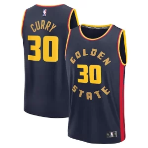 Gorgeous Stephen Curry Golden State Warriors 2024/25 Fast Break Player Jersey City Edition Navy