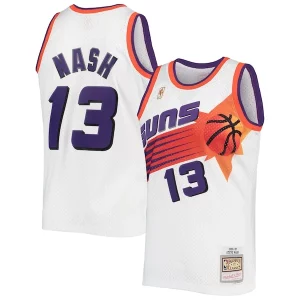 Gorgeous Steve Nash Phoenix Suns 2001/02 Hardwood Classics Swingman Jersey White/Purple