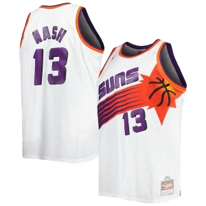 Gorgeous Steve Nash Phoenix Suns Big & Tall Hardwood Classics 1996/97 Swingman Jersey White/Black