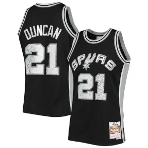 Gorgeous Tim Duncan San Antonio Spurs 1998/99 Hardwood Classics NBA 75th Anniversary Diamond Swingman Jersey Black