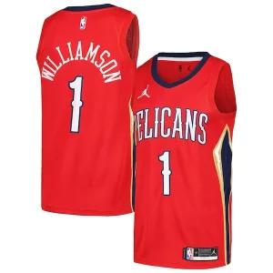 Gorgeous Zion Williamson New Orleans Pelicans Jordan Brand Swingman Player Jersey Statement Edition Red