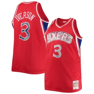 Impressive Allen Iverson Philadelphia 76ers Big & Tall 1996/97 NBA 75th Anniversary Diamond Swingman Jersey Red