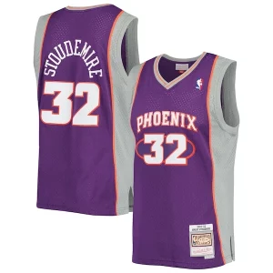 Impressive Amar'e Stoudemire Phoenix Suns 2001/02 Hardwood Classics Swingman Jersey Purple/White