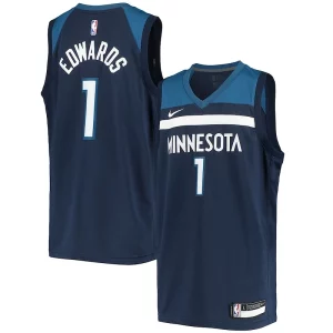 Impressive Anthony Edwards Minnesota Timberwolves Nike Youth 2020/21 Swingman Jersey Icon Edition Navy