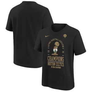 Impressive Boston Celtics Nike Youth 18 Time NBA Finals Champions Locker Room T Shirt Black