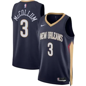 Impressive C.J. McCollum New Orleans Pelicans Nike Unisex Swingman Jersey Icon Edition Navy