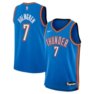 Impressive Chet Holmgren Oklahoma City Thunder Nike Youth Swingman Jersey Icon Edition Blue