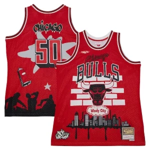 Impressive Chicago Bulls x Tats Cru Hardwood Classics Fashion Jersey Red