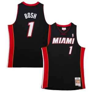 Impressive Chris Bosh Miami Heat Hardwood Classics Swingman Jersey Black