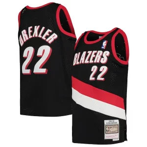 Impressive Clyde Drexler Portland Trail Blazers Youth 1991/92 Hardwood Classics Swingman Jersey Black