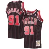 Impressive Dennis Rodman Chicago Bulls Hardwood Classics Swingman Jersey Black