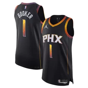Impressive Devin Booker Phoenix Suns Jordan Brand Authentic Player Jersey Statement Edition Black
