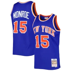 Impressive Earl Monroe New York Knicks 2001/02 Hardwood Classics Swingman Jersey Blue
