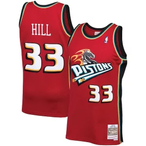 Impressive Grant Hill Detroit Pistons 1999/00 Hardwood Classics Swingman Jersey Red
