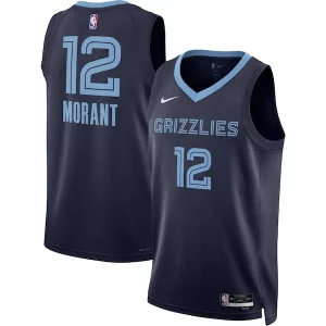 Impressive Ja Morant Memphis Grizzlies Nike Unisex Swingman Jersey Icon Edition Navy/White