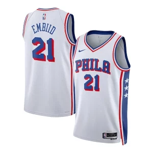 Impressive Joel Embiid Philadelphia 76ers Nike Youth Swingman Jersey Association Edition White