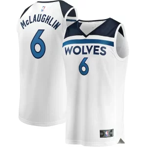 Impressive Jordan McLaughlin Minnesota Timberwolves Youth Fast Break Replica Player Jersey Association Edition White