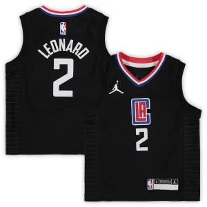 Impressive Kawhi Leonard LA Clippers Jordan Brand Preschool 2020/21 Fast Break Replica Jersey Statement Edition Black