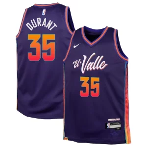Impressive Kevin Durant Phoenix Suns Nike Youth Swingman Replica Jersey City Edition Purple