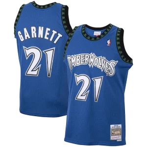 Amazing Kevin Garnett Minnesota Timberwolves 2001/02 Hardwood Classics Swingman Jersey Blue