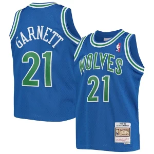 Impressive Kevin Garnett Minnesota Timberwolves Youth 1995 96 Hardwood Classics Swingman Jersey Blue